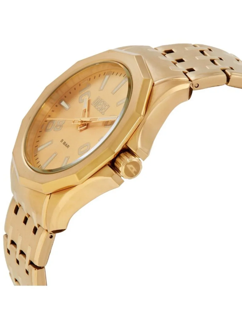 NWT Diesel Stinger Quartz Gold Dial Men's Watch